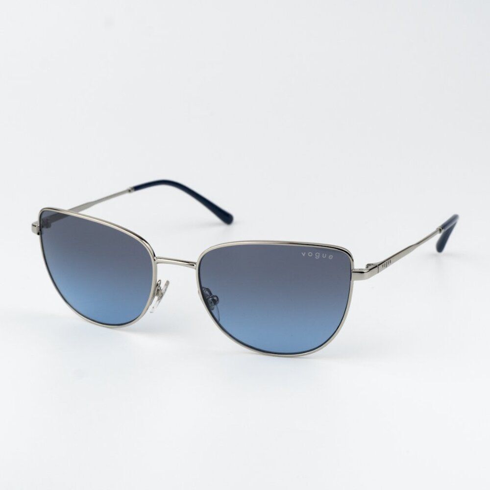 Vogue Women Sunglasses Silver Blue Grey Gradient Butterfly VO4233S 323/V154 NEW
